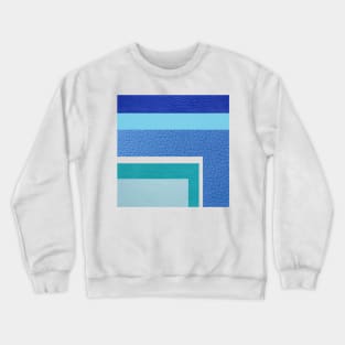 ART leather collage in blue Crewneck Sweatshirt